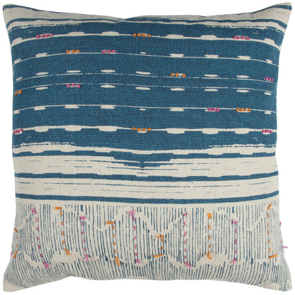 Ika Striped Boho Trow Pillow With Down Insert Throw Pillows LOOMLAN By LOOMLAN