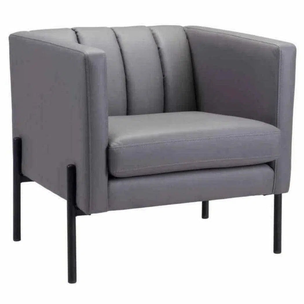 Jess Accent Chair Gray Accent Chairs LOOMLAN By Zuo Modern