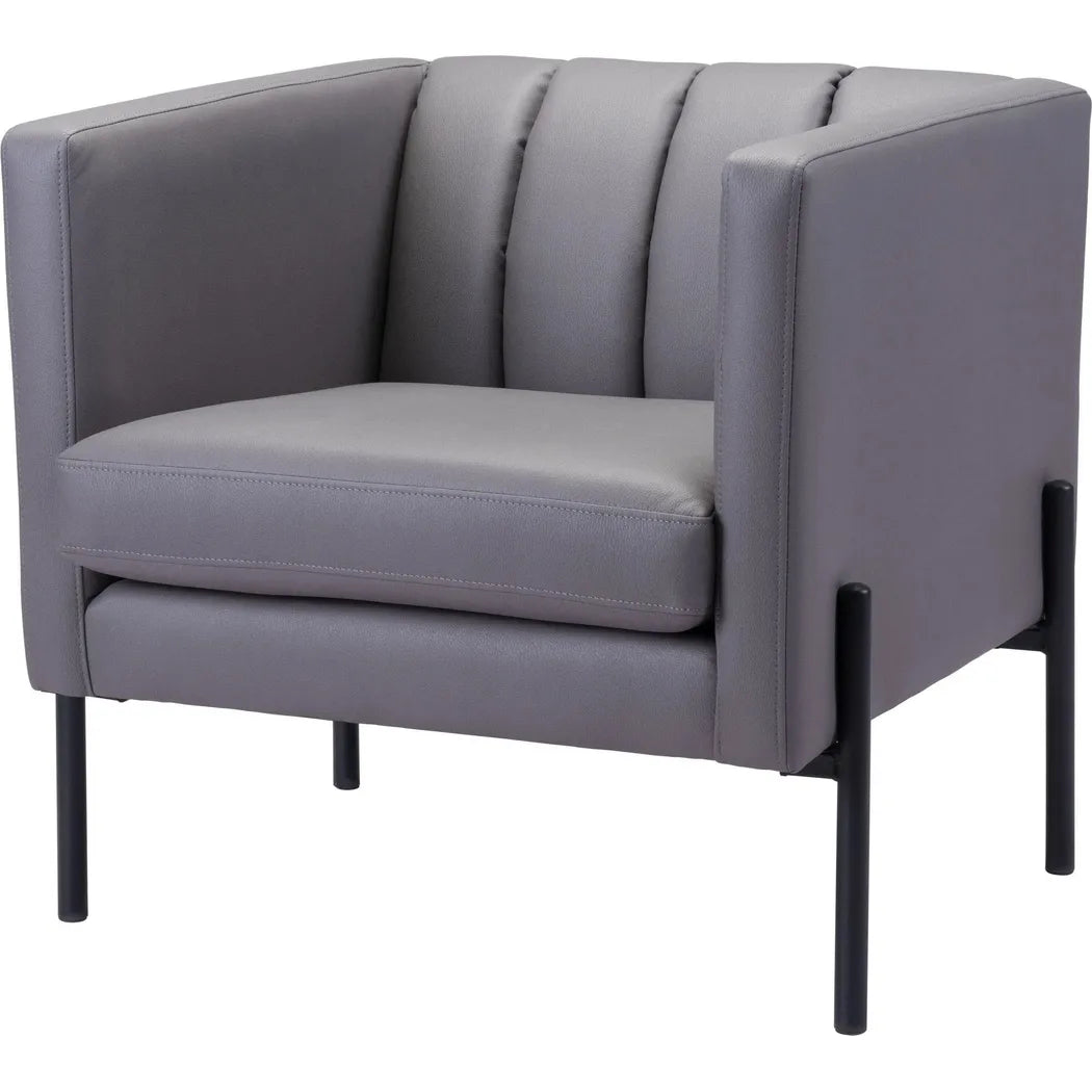 Jess Accent Chair Gray Accent Chairs LOOMLAN By Zuo Modern