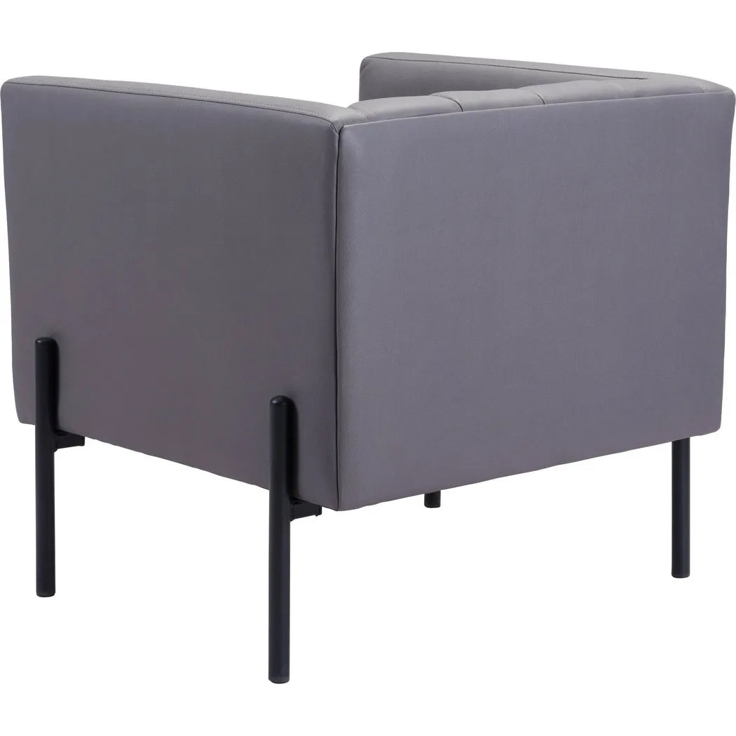 Jess Accent Chair Gray Accent Chairs LOOMLAN By Zuo Modern