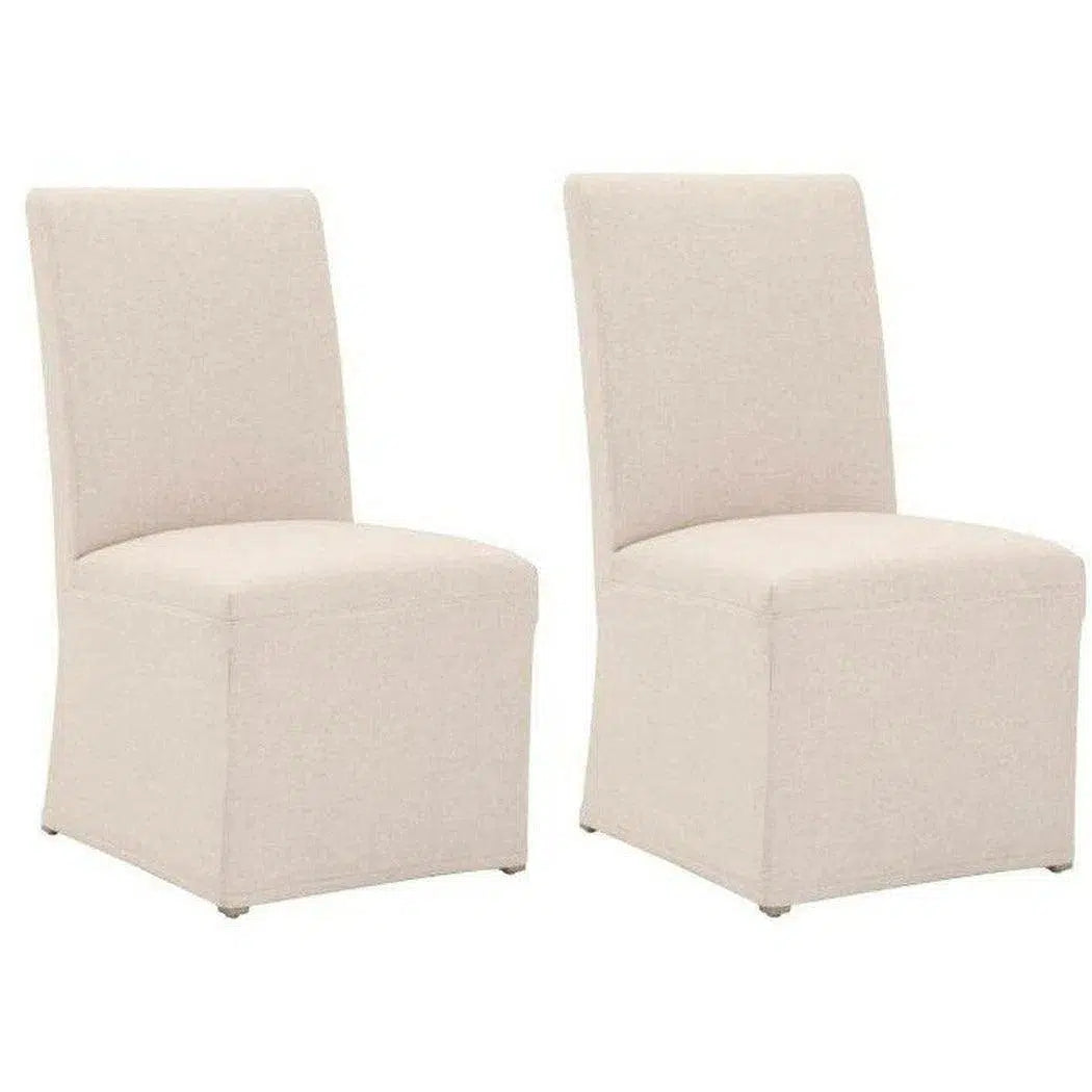 Levi Slipcover Fabric Upholstered Armless Dining Chair (Set Of 2)