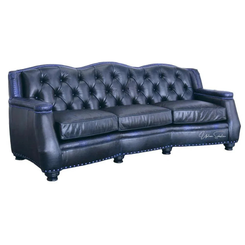Uptown Sebastian Liberate with Liberty - Custom Leather Sofa