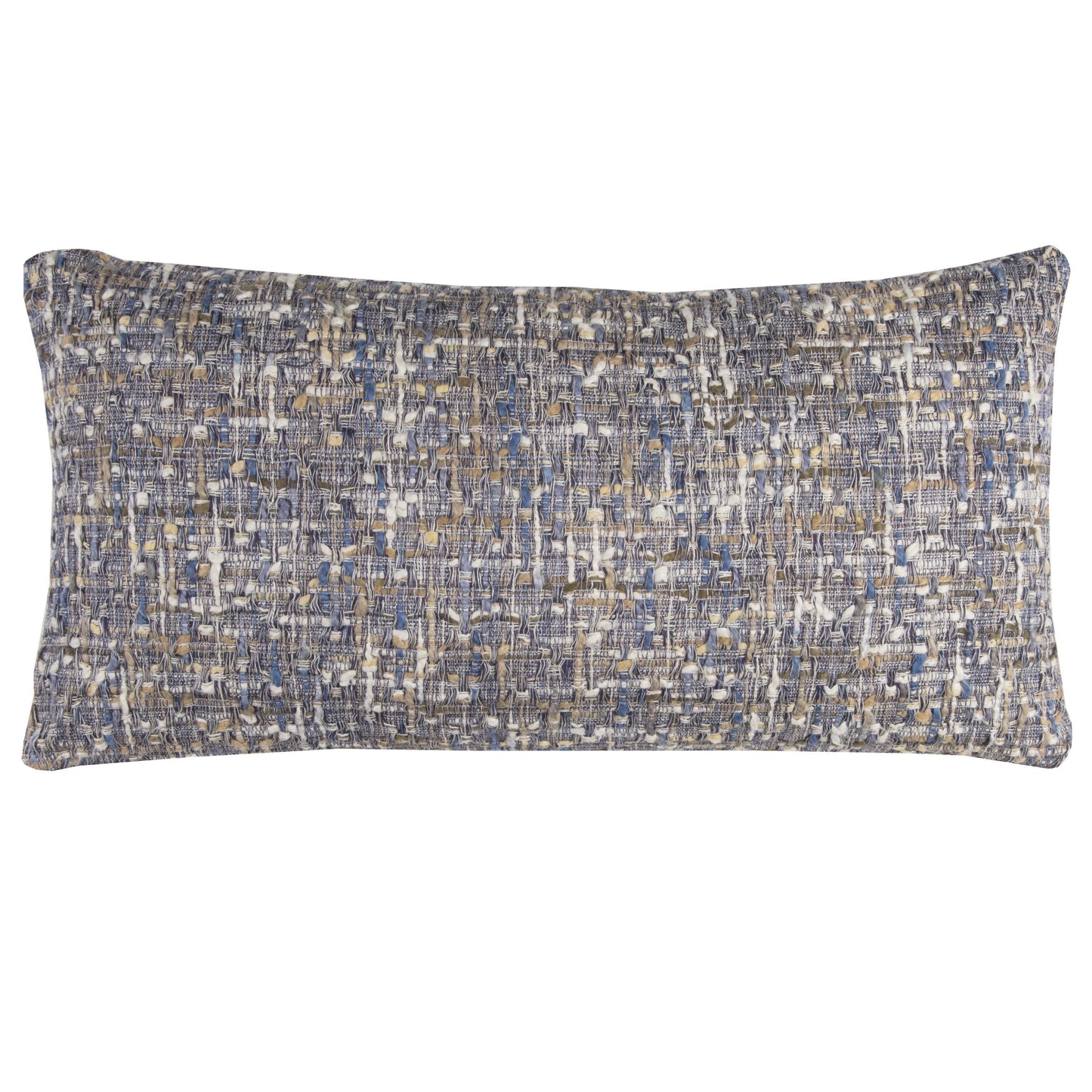 Lida Grey Blue Lumbar Pillow With Insert Throw Pillows LOOMLAN By LOOMLAN