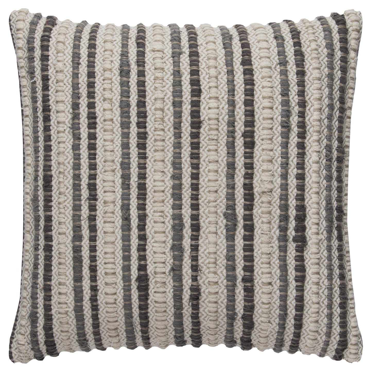 Lidio Linen and Cotton Stripe Couch Throw Pillow With Insert Throw Pillows LOOMLAN By LOOMLAN