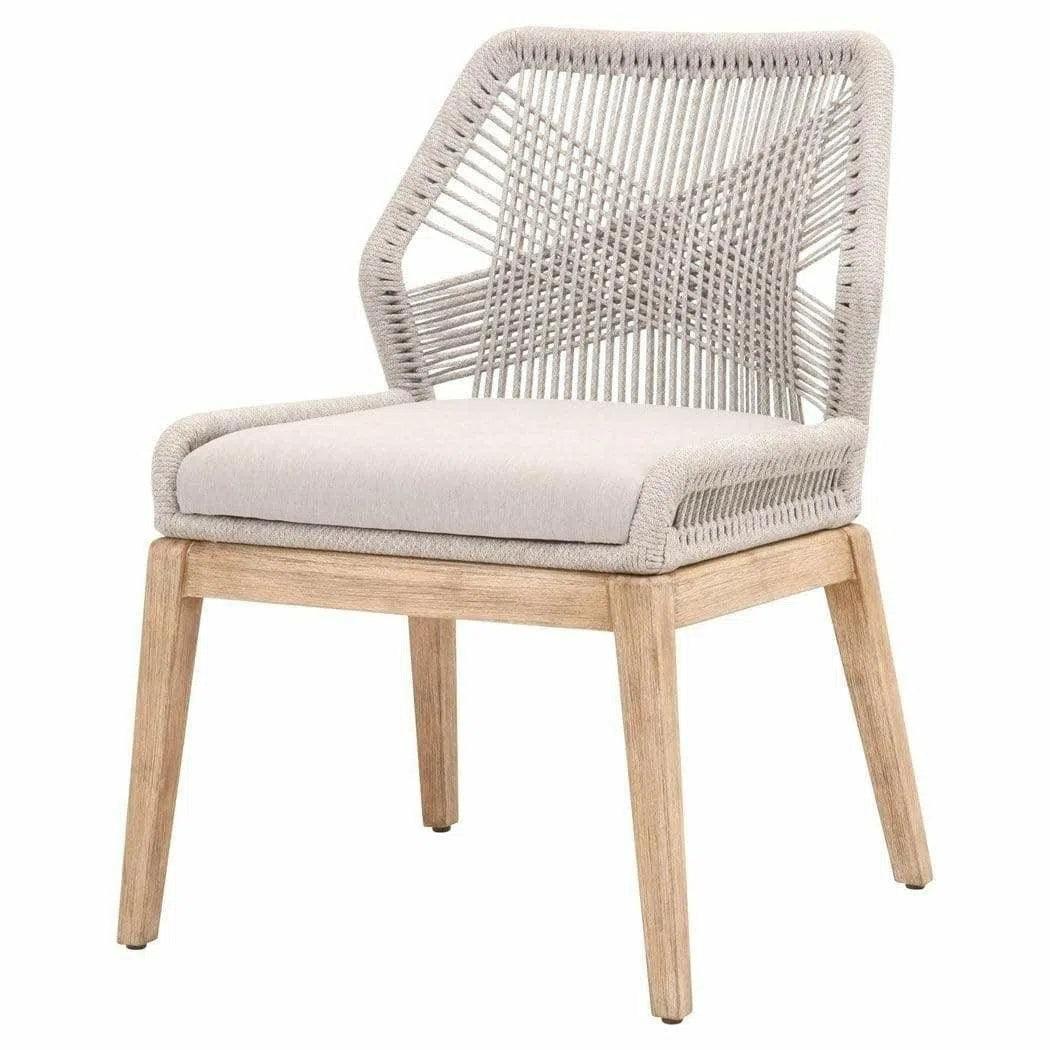 Loom Fabric Upholstered Armless Dining Chair (Set Of 2)