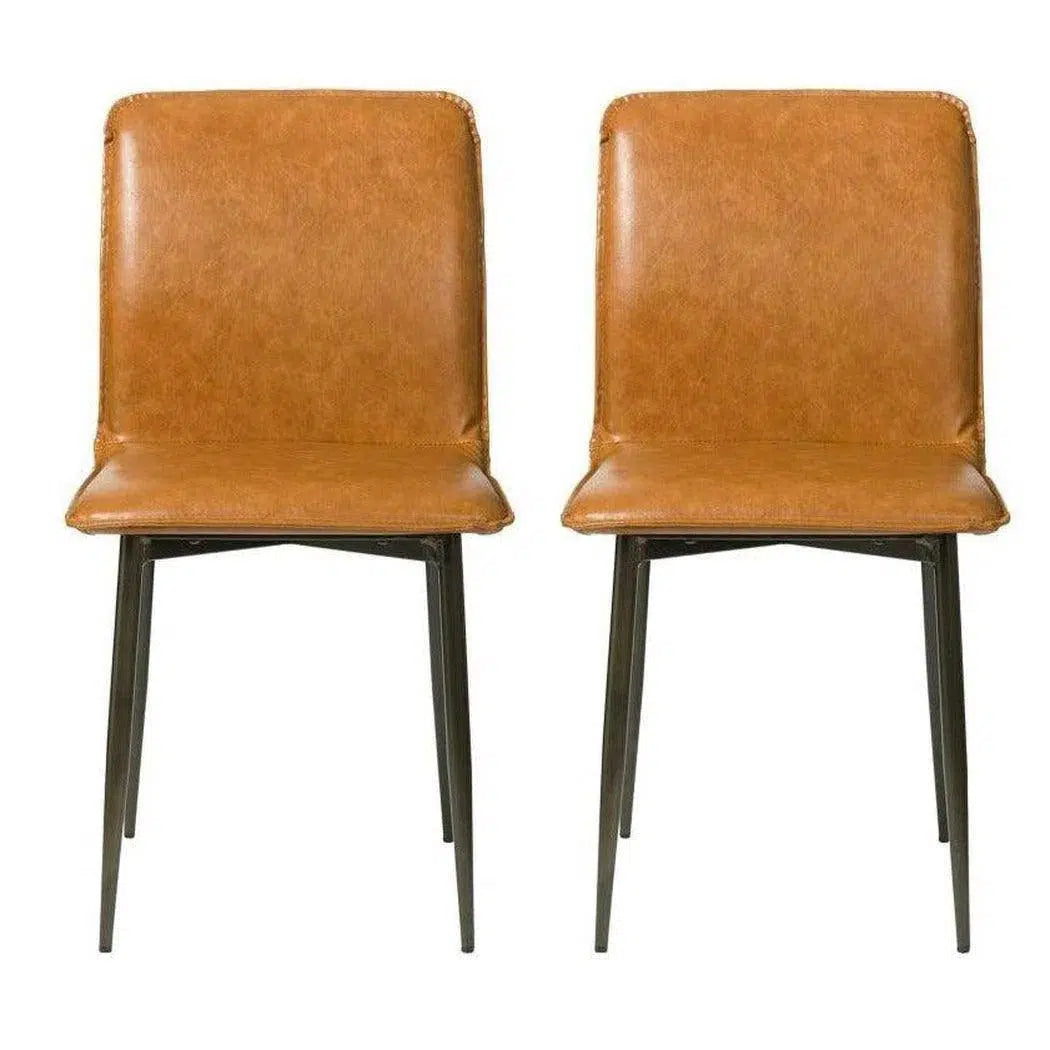 Luca Leather Upholstered Armless Dining Chair (Set Of 2)