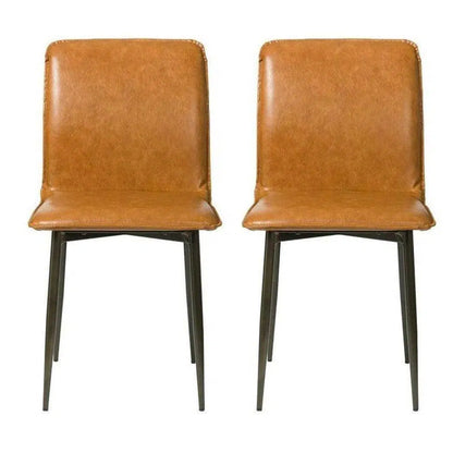 Luca Leather Upholstered Armless Dining Chair (Set Of 2)