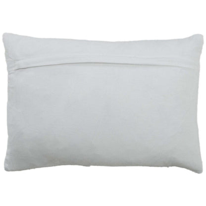 Margo Striped White Lumbar Pillow With Insert Throw Pillows LOOMLAN By LOOMLAN