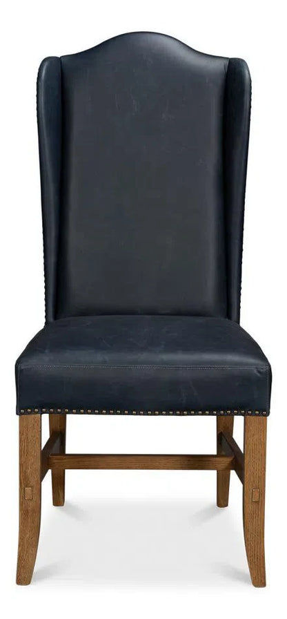 Mercado High Back Leather Upholstered Armless Dining Chair (Set Of 2)