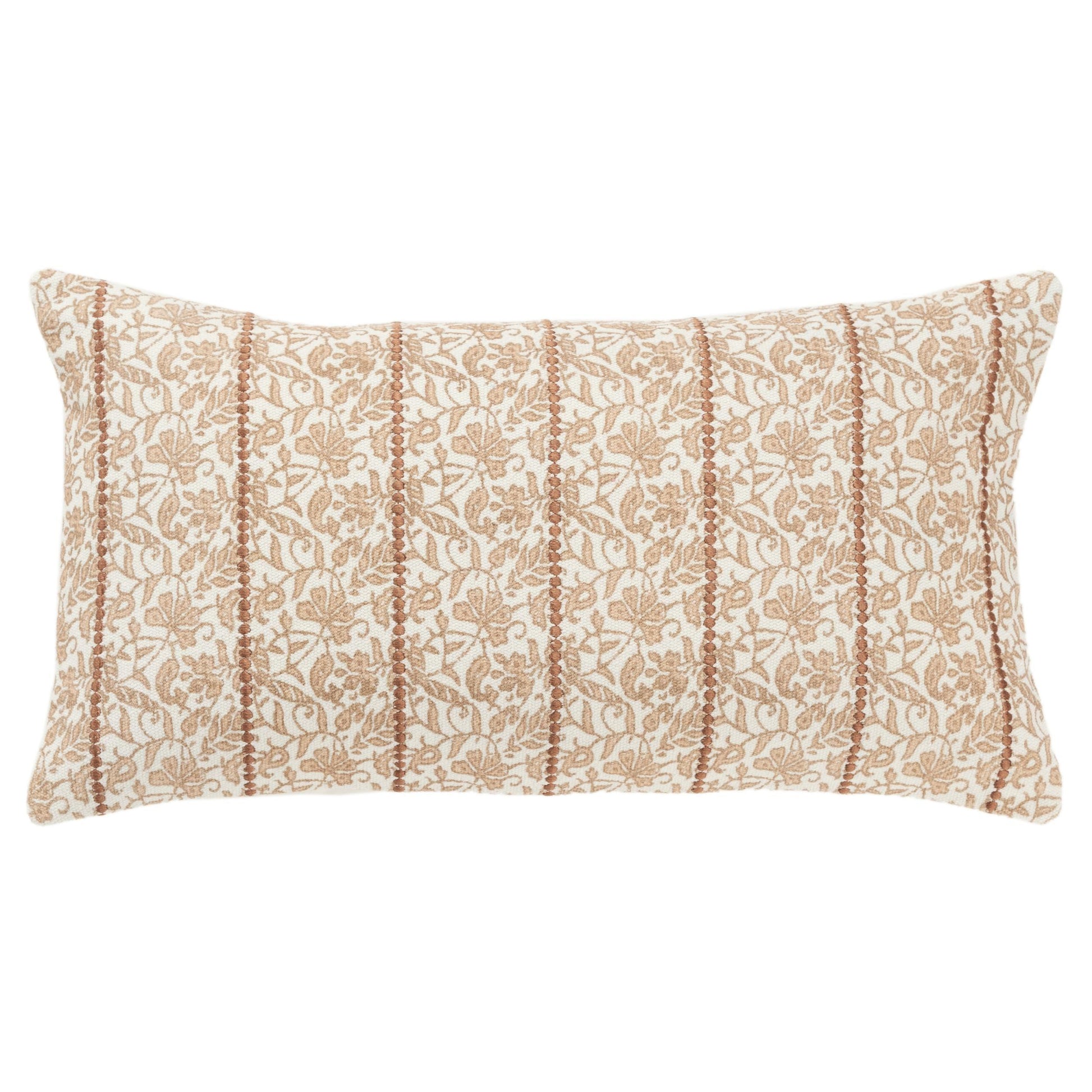 Mia Botanical Long Lumbar Pillow For Bed Throw Pillows LOOMLAN By LOOMLAN