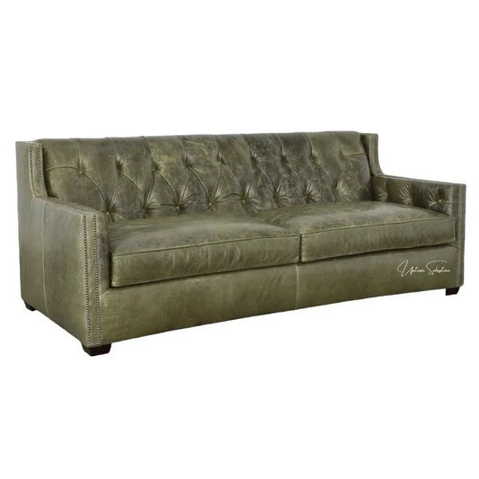 Modern Leather Sofa - 90 Inch Henry Top Grain Leather Couch Sofas & Loveseats LOOMLAN By Uptown Sebastian