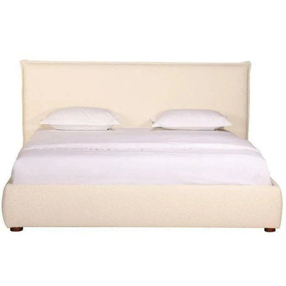 Recharge Boucle Upholstered Cream Bed