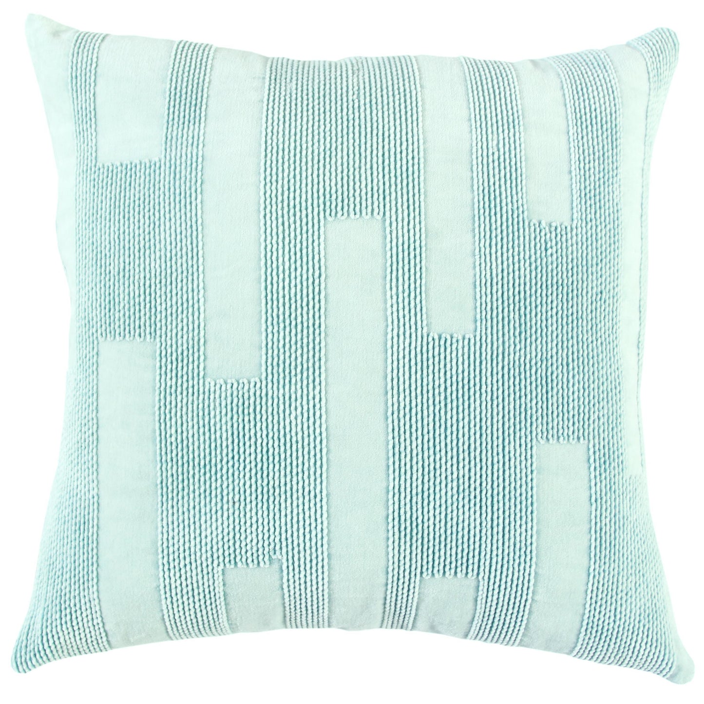 Mona Light Blue Throw Pillow With Down Insert Throw Pillows LOOMLAN By LOOMLAN