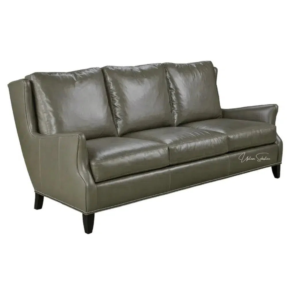 Uptown Sebastian Mountain Majesty Hand - Elevated Leather Sofa