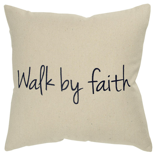 Natural Faith Square Throw Pillow Cover With Insert Throw Pillows LOOMLAN By LOOMLAN