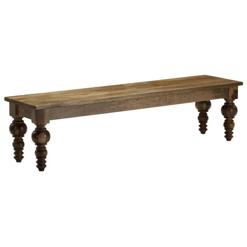 LOOMLAN Neo-Traditional Natural Wood Dining Bench
