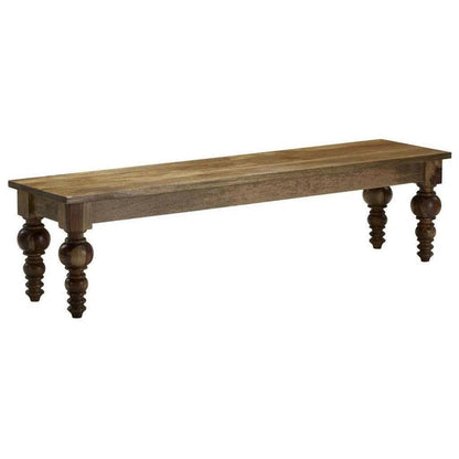 LOOMLAN Neo-Traditional Natural Wood Dining Bench