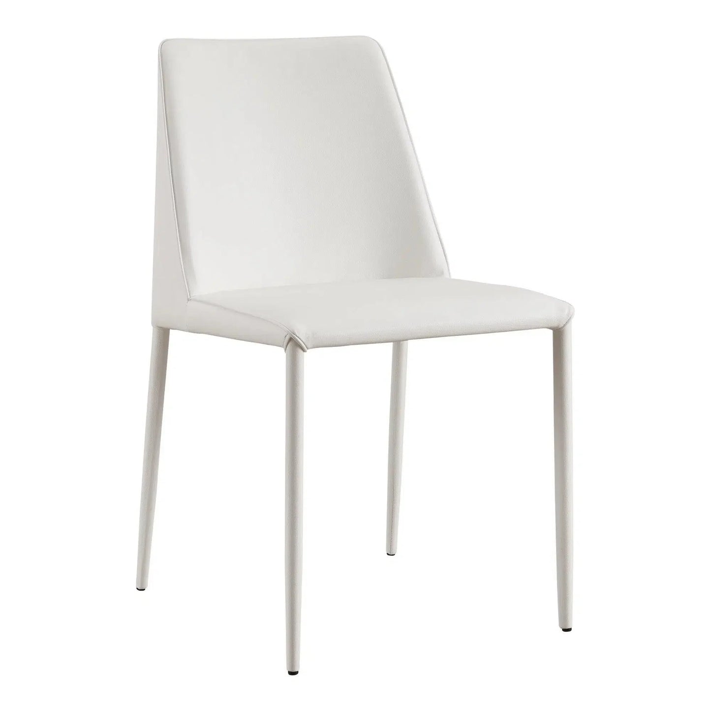 Nora White Kitchen Dining Chair Vegan Leather