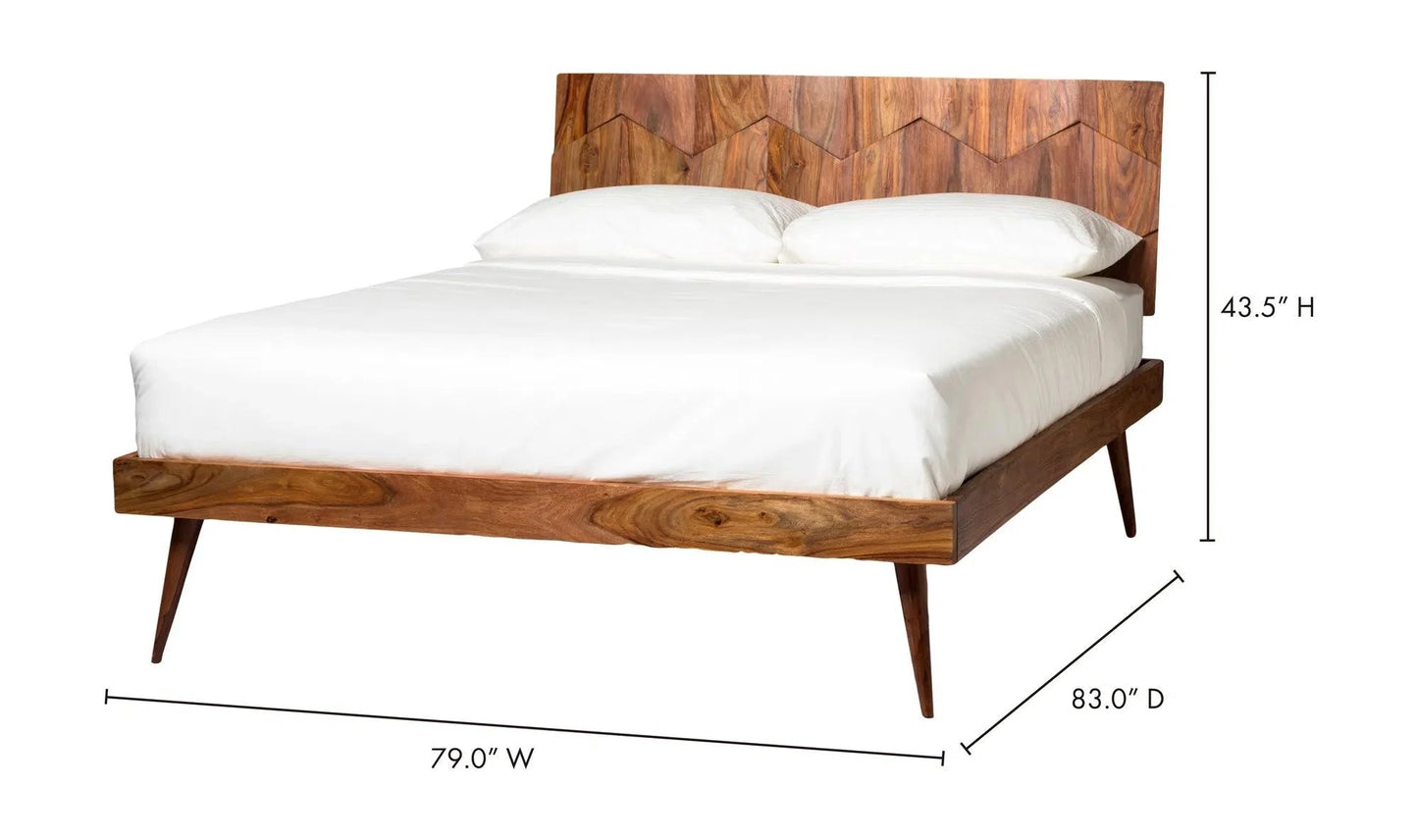 O2 Natural Wood Platform Bed Frame