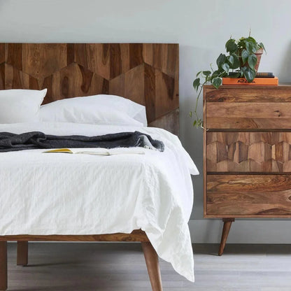 O2 Natural Wood Platform Bed Frame