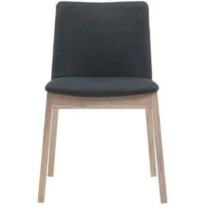 Oak Dining Chair Dark Grey (Set Of 2) Grey Mid-Century Modern