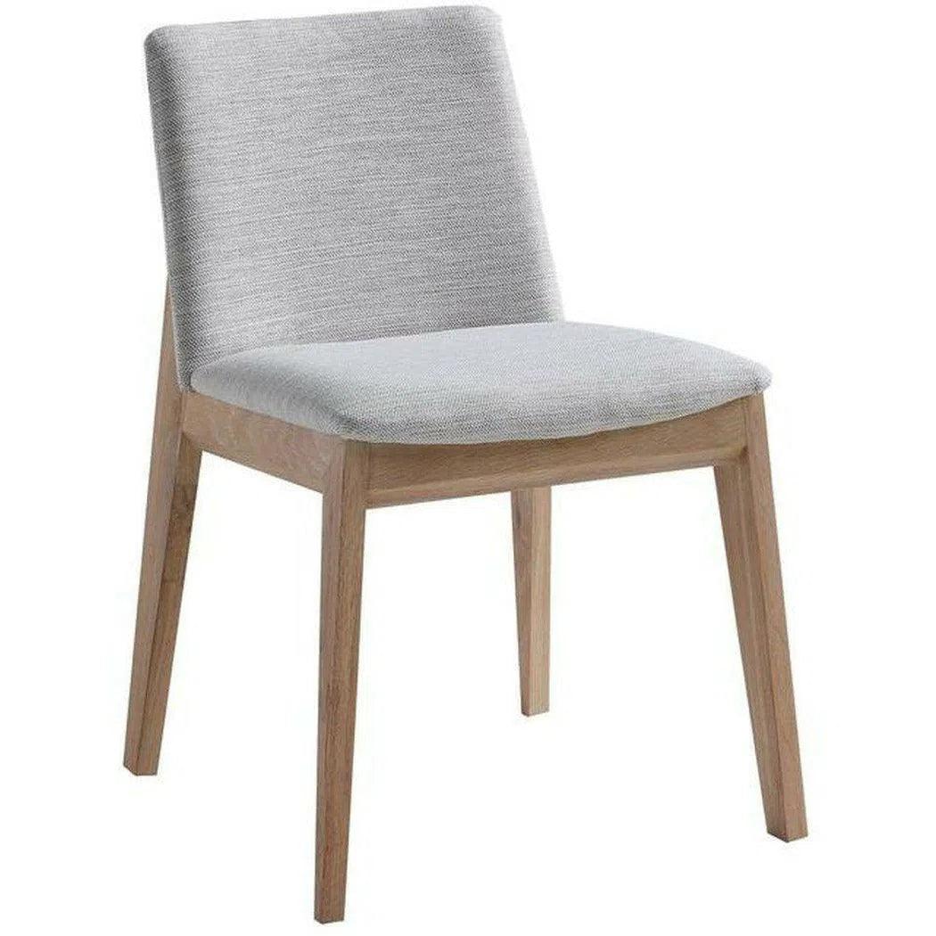 Oak Dining Chair Dark Grey (Set Of 2) Grey Mid-Century Modern