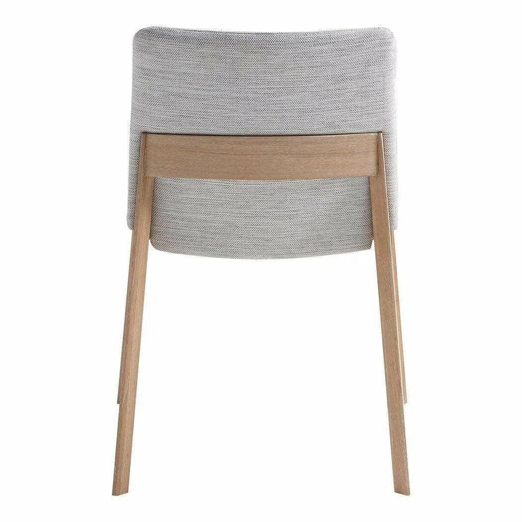 Oak Dining Chair Dark Grey (Set Of 2) Grey Mid-Century Modern