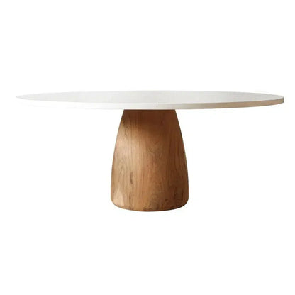 Ona Handcrafted Suar Round Dining Table