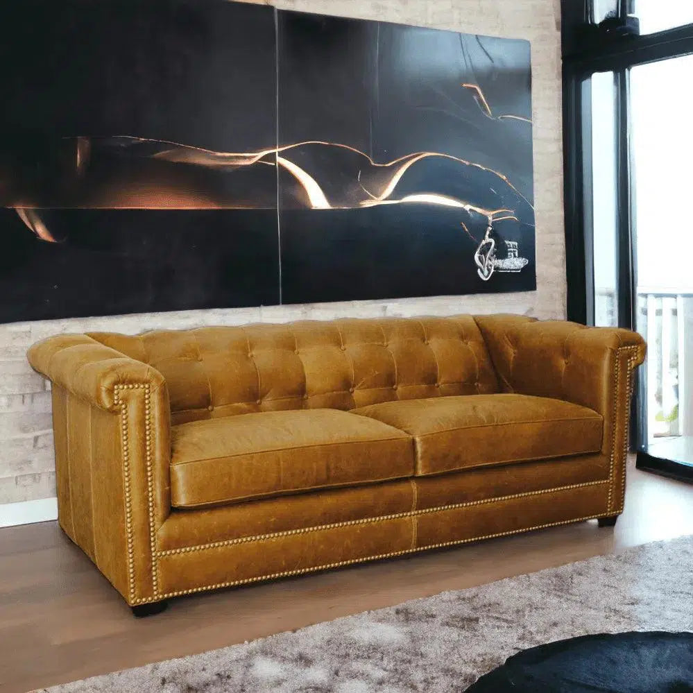 One Leather Sofa to Rule Them All, Custom Made Sofas & Loveseats LOOMLAN By Uptown Sebastian