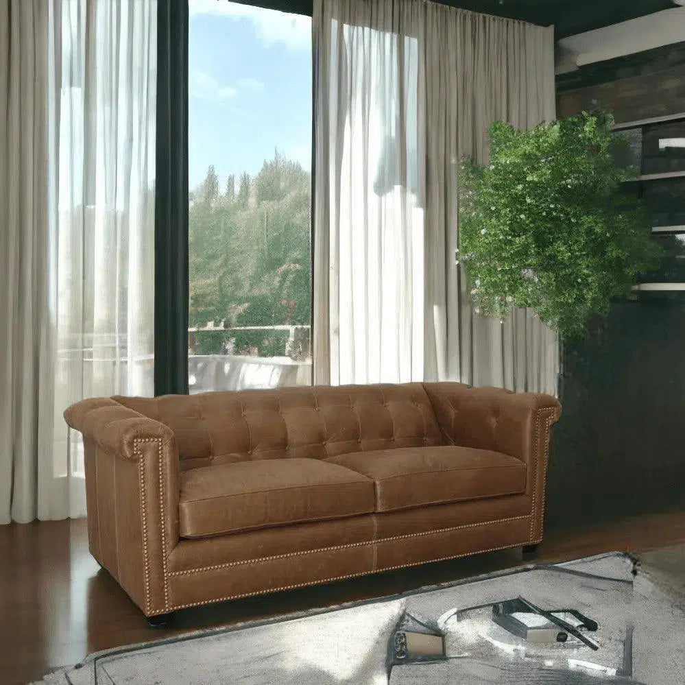 One Leather Sofa to Rule Them All, Custom Made Sofas & Loveseats LOOMLAN By Uptown Sebastian