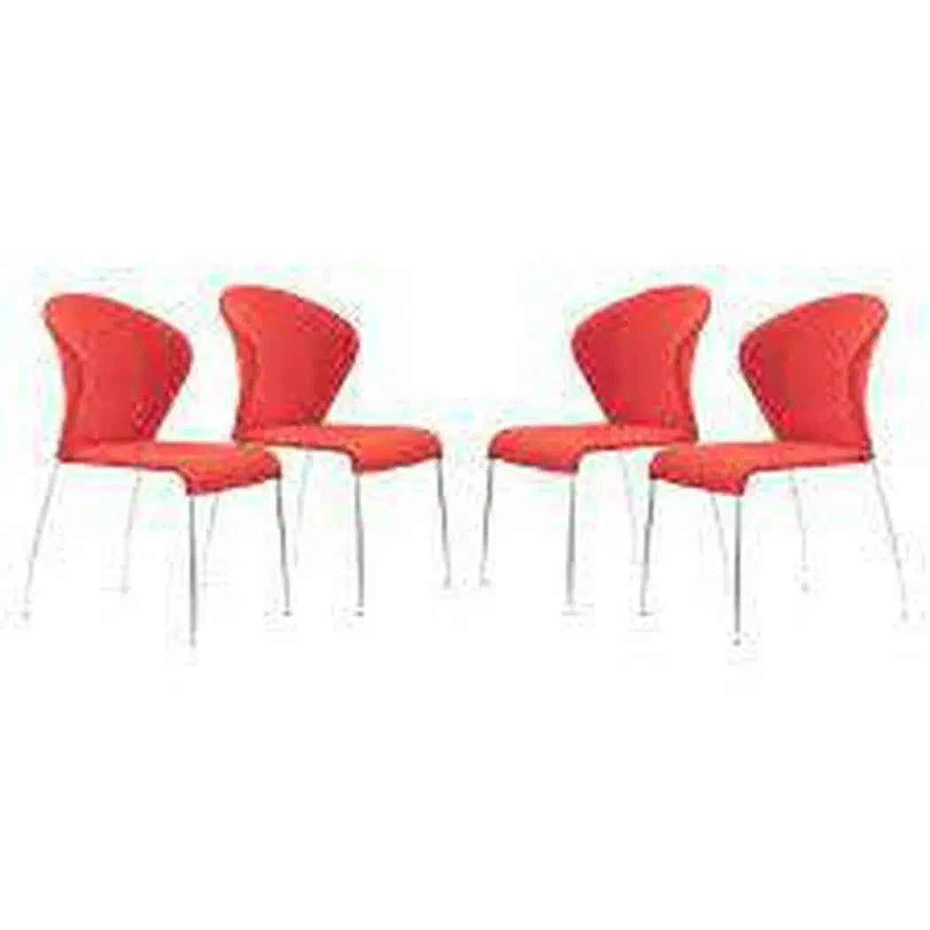 Oulu Polyester Upholstered Armless Dining Chair (Set Of 4)