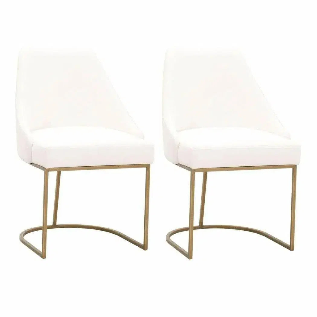 Parissa Polyester Upholstered Armless Dining Chair (Set Of 2)