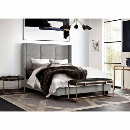 Beverly Grey  Bed With Storage