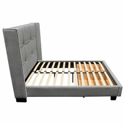 Beverly Grey  Bed With Storage