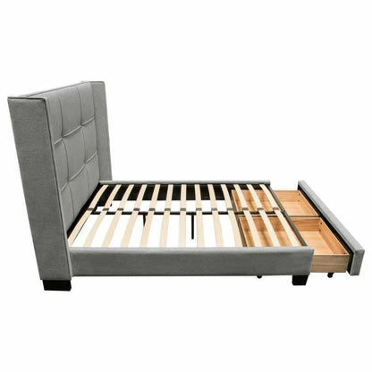 Beverly Grey  Bed With Storage