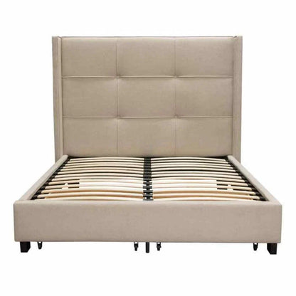 Beverly Fabric Upholstered  Bed With Storage