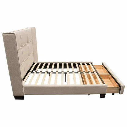 Beverly Fabric Upholstered  Bed With Storage