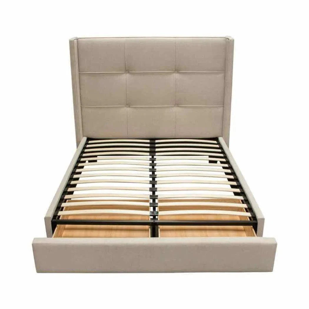 Beverly Fabric Upholstered  Bed With Storage