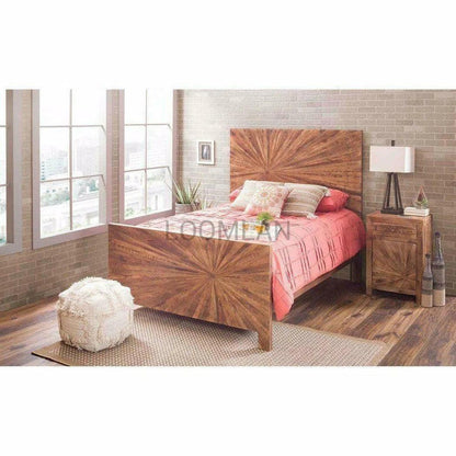 Sunburst Reclaimed Wood Bed Frame