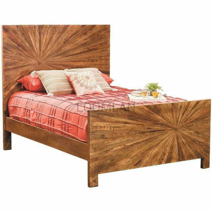 Sunburst Reclaimed Wood Bed Frame