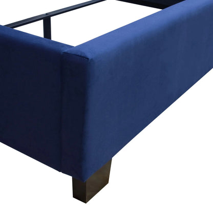 Tufted Royal Blue Velvet Bed Frame