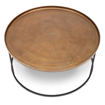 Sana Reclaimed Aluminum Round Coffee Table