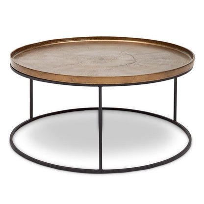 Sana Reclaimed Aluminum Round Coffee Table