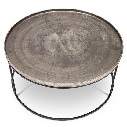 Sana Reclaimed Aluminum Round Coffee Table