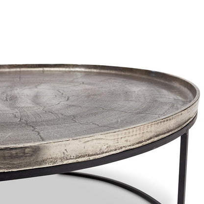 Sana Reclaimed Aluminum Round Coffee Table