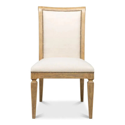 Scroll Fabric Upholstered Armless Dining Chair (Set Of 2)