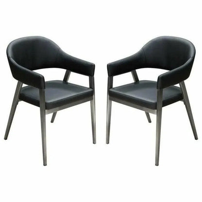 Adele Leather Upholstered Modern Dining Chair (Set Of 2)