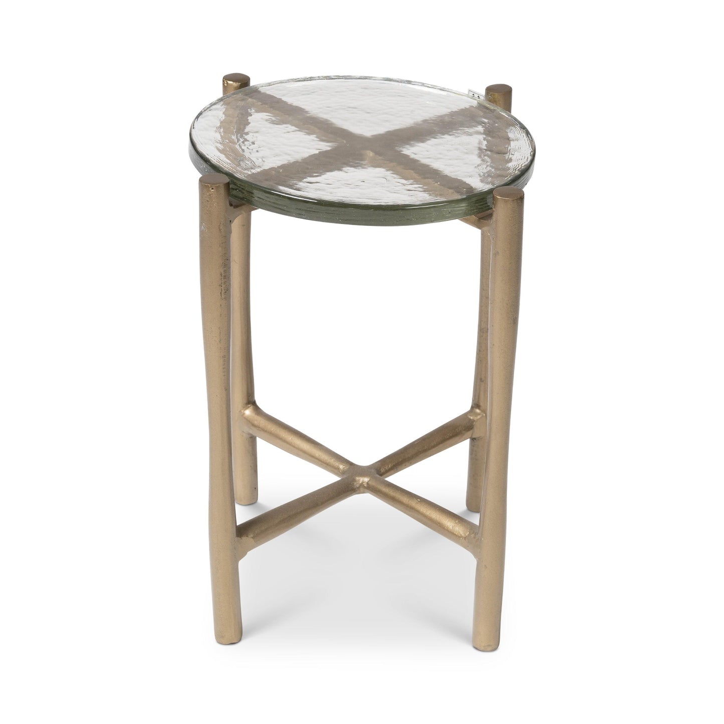 Shyla Antique Brass Short and Tall End Table (Set of 2) Side Tables LOOMLAN By Urbia