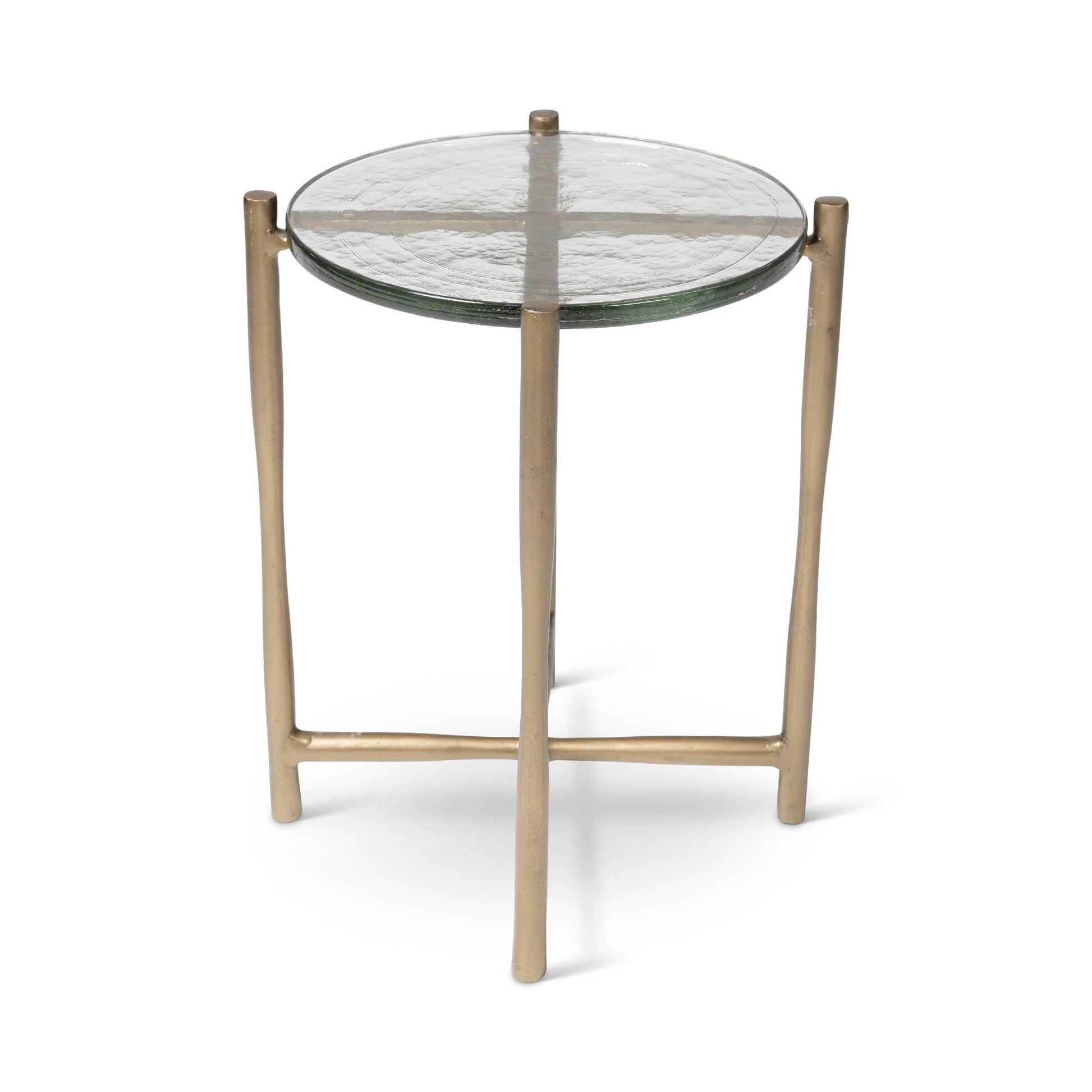 Shyla Antique Brass Short and Tall End Table (Set of 2) Side Tables LOOMLAN By Urbia