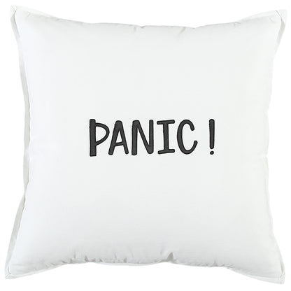 Skye Black Words Fun Decorative Couch Pillows With Down Insert Throw Pillows LOOMLAN By LOOMLAN